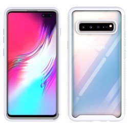 Galaxy S10 5G Clear Dual Defense Hybrid Case (White)